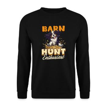 Barn Hunt Barn Hunt Enthusiast - Unisex Sweatshirt - black - Front - Alina (178cm) & Michal (187cm)