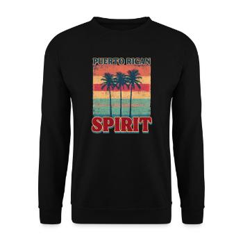 Porto Rico L’ portoricain - Sweat-shirt Unisexe - noir - Devant - Alina (178cm) & Michal (187cm)