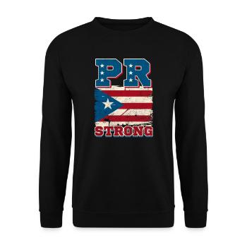Porto Rico RP Drapeau fort - Sweat-shirt Unisexe - noir - Devant - Alina (178cm) & Michal (187cm)