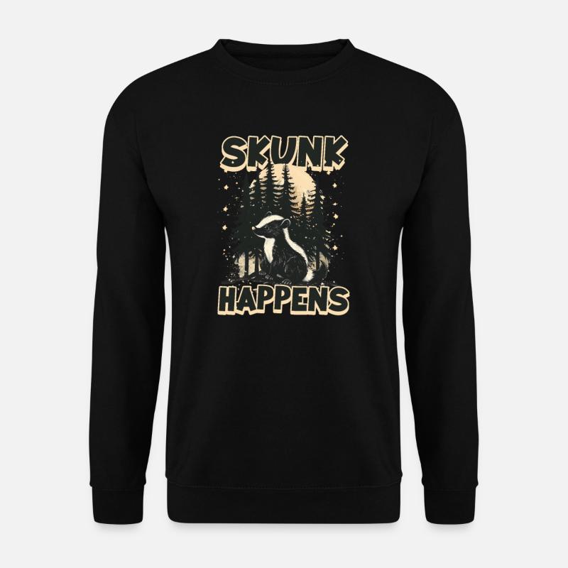 Skunk Skunk Happens - Unisex Sweatshirt - black