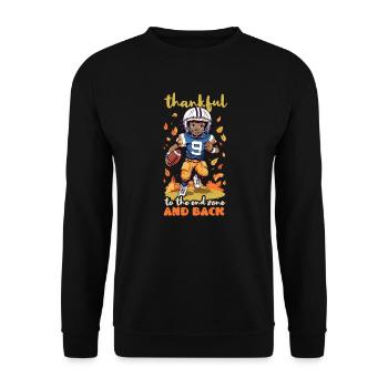 Thanksgiving Football reconnaissant envers Endzone de retour - Sweat-shirt Unisexe - noir - Devant - Alina (178cm) & Michal (187cm)