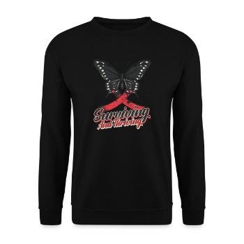 Brain Aneurysm Survivor Surviving And Thriving - Unisex Sweatshirt - black - Front - Alina (178cm) & Michal (187cm)