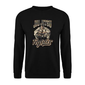 Jiu Jitsu Jiu-Jitsu Combattant - Sweat-shirt Unisexe - noir - Devant - Alina (178cm) & Michal (187cm)
