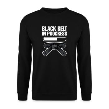 Jiu Jitsu Black Belt In Progress - Unisex Sweatshirt - black - Front - Alina (178cm) & Michal (187cm)