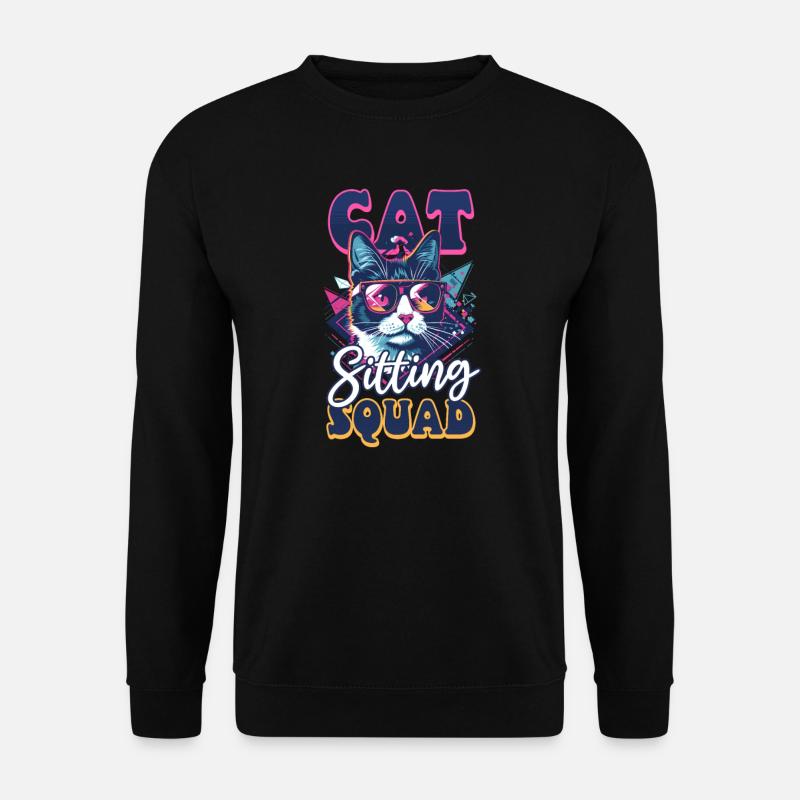Cat Sitter Cat Sitting Squad - Unisex Sweatshirt - black