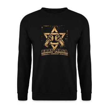 Système de combat israélien Krav Maga - Sweat-shirt Unisexe - noir - Devant - Alina (178cm) & Michal (187cm)