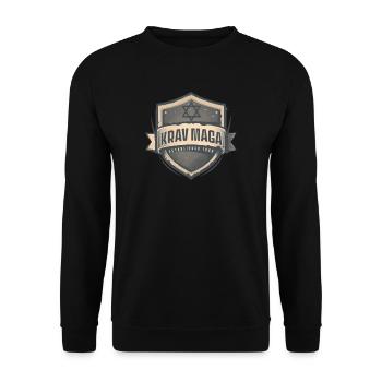 Krav Maga Gegründet 1948 - Unisex Pullover - Schwarz - Vorne - Alina (178cm) & Michal (187cm)