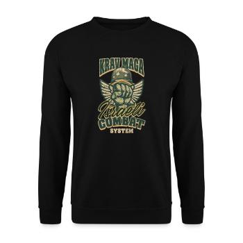 Système de combat israélien Krav Maga - Sweat-shirt Unisexe - noir - Devant - Alina (178cm) & Michal (187cm)