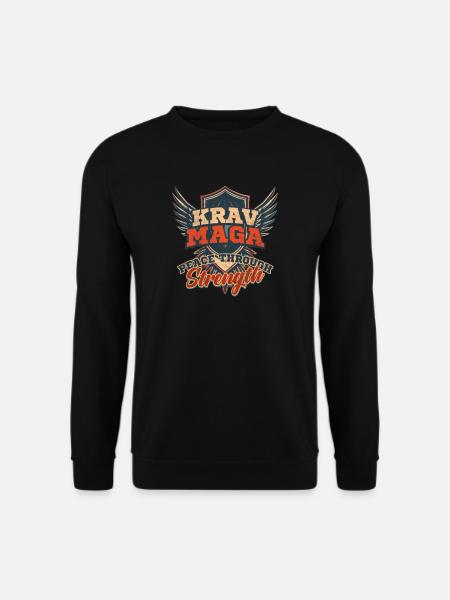 Krav Maga Peace Through Strength - Unisex Sweatshirt - black