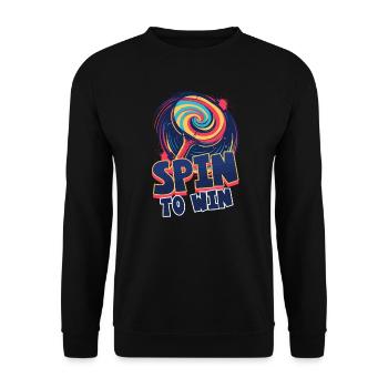 Ping Pong Spin To Win - Unisex Sweatshirt - black - Front - Alina (178cm) & Michal (187cm)