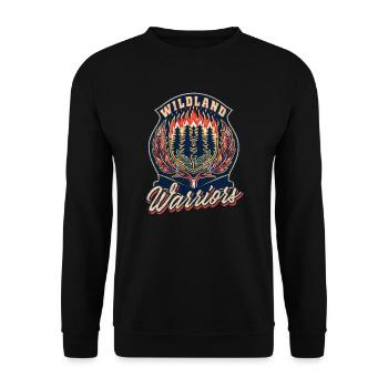 Pompier forestier Guerriers forestiers - Sweat-shirt Unisexe - noir - Devant - Alina (178cm) & Michal (187cm)