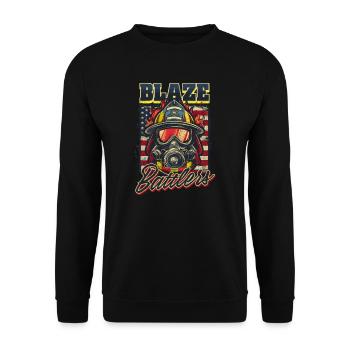Pompiers forestiers : Lutteurs contre les incendies - Sweat-shirt Unisexe - noir - Devant - Alina (178cm) & Michal (187cm)