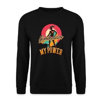 Gymnastik Turnen: Meine Kraft - Unisex Pullover - Schwarz - Vorne - Alina (178cm) & Michal (187cm)