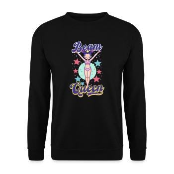 Gymnastik Balken Königin - Unisex Pullover - Schwarz - Vorne - Alina (178cm) & Michal (187cm)
