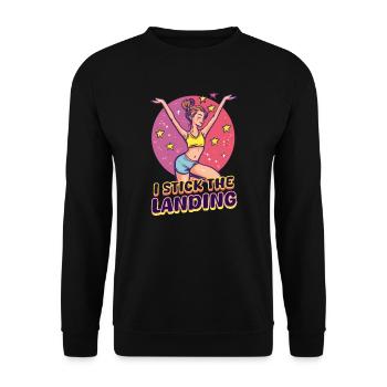Gymnastik I Stick Die Landung - Unisex Pullover - Schwarz - Vorne - Alina (178cm) & Michal (187cm)