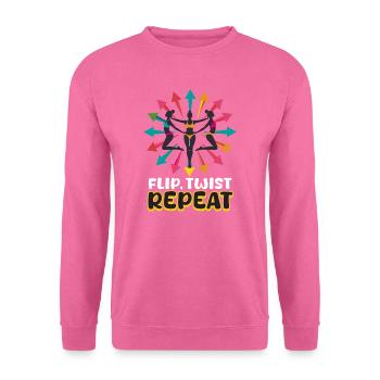 Gymnastique Flip, Twist, Repeat - Sweat-shirt Unisexe - rose - Devant