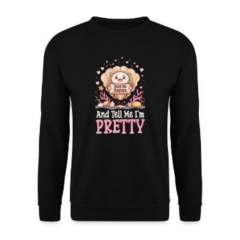 Huîtres Nourris-moi d’huîtres et dis-moi que je suis jolie - Sweat-shirt Unisexe - noir - Devant - Alina (178cm) & Michal (187cm)