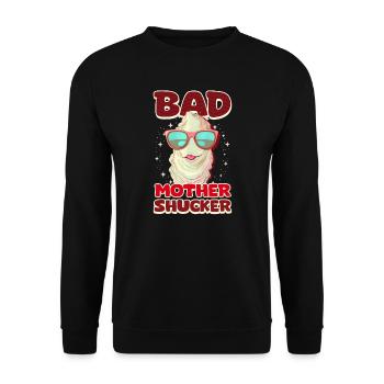 Auster Bad Mother Shucker - Unisex Pullover - Schwarz - Vorne - Alina (178cm) & Michal (187cm)