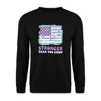La sensibilisation au suicide est plus forte que vous ne le pensez - Sweat-shirt Unisexe - noir - Devant - Alina (178cm) & Michal (187cm)