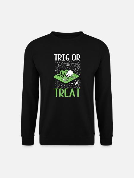 Halloween-Mathelehrer Trig Oder Leckerli Zombie - Unisex Pullover - Schwarz