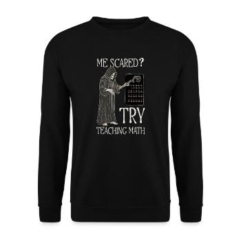 Professeur de mathématiques d’Halloween, j’ai peur ? Essayez le tapis d’enseignement - Sweat-shirt Unisexe - noir - Devant - Alina (178cm) & Michal (187cm)