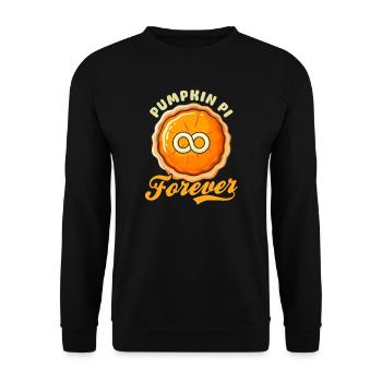 Pumpkin Pie Pumpkin Pi Forever - Unisex Sweatshirt - black - Front - Alina (178cm) & Michal (187cm)
