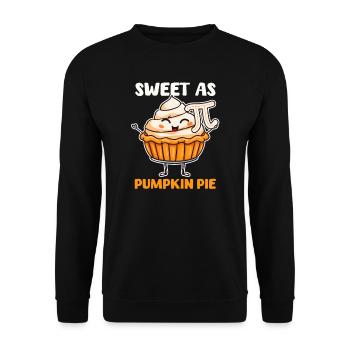 Pumpkin Pie Sweet As Pumpkin Pi - Unisex Sweatshirt - black - Front - Alina (178cm) & Michal (187cm)