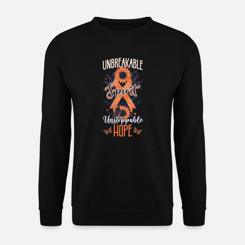 Leukämie-Bewusstsein, Geist, unaufhaltsame Hoffnung - Unisex Pullover - Schwarz