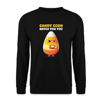 Bonbons au maïs Les bonbons au maïs vous détestent aussi - Sweat-shirt Unisexe - noir - Devant - Alina (178cm) & Michal (187cm)