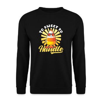 Candy Corn Trop Sucré Pour Être Manipulé - Sweat-shirt Unisexe - noir - Devant - Alina (178cm) & Michal (187cm)