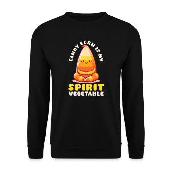 Bonbons au maïs Le maïs sucré est mon légume spirituel - Sweat-shirt Unisexe - noir - Devant - Alina (178cm) & Michal (187cm)