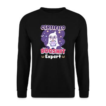 Booshit Expert certifié Booshit - Sweat-shirt Unisexe - noir - Devant - Alina (178cm) & Michal (187cm)