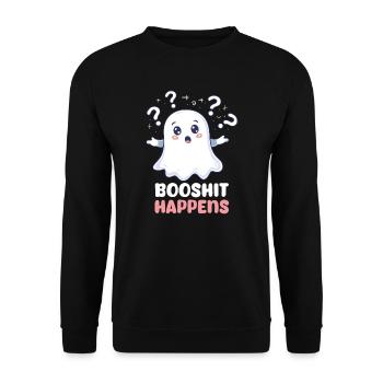 Booshit Booshit se produit - Sweat-shirt Unisexe - noir - Devant - Alina (178cm) & Michal (187cm)