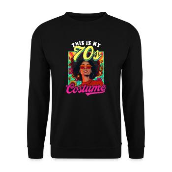 C’est mon costume des années 70 - Sweat-shirt Unisexe - noir - Devant - Alina (178cm) & Michal (187cm)
