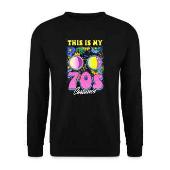 C’est mon costume des années 70 - Sweat-shirt Unisexe - noir - Devant - Alina (178cm) & Michal (187cm)