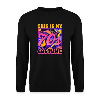 C’est mon costume des années 70 - Sweat-shirt Unisexe - noir - Devant - Alina (178cm) & Michal (187cm)