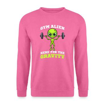 Alien Entführung Gym Alien Hier Für Die Schwerkraft - Unisex Pullover - Pink - Vorne