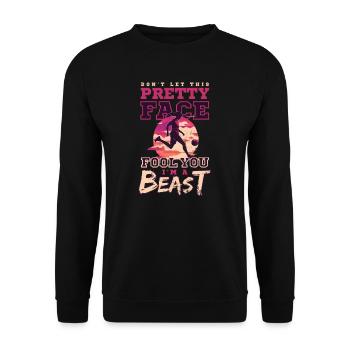 Soccer Player Don't Let Fool You Beast - Unisex Sweatshirt - black - Front - Alina (178cm) & Michal (187cm)