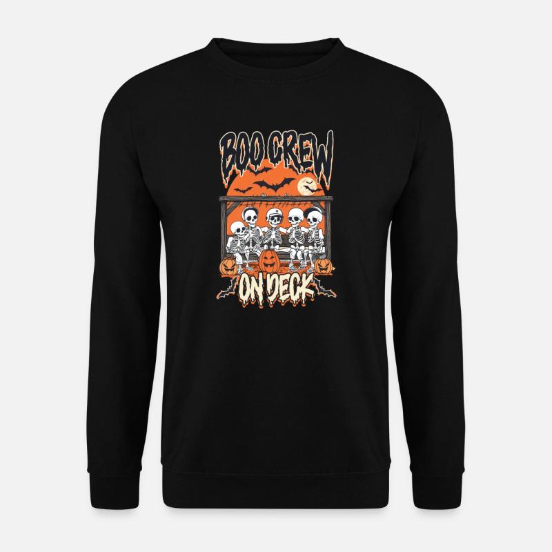 Halloween Baseball Boo Crew an Deck - Unisex Pullover - Schwarz