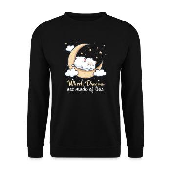 Meerschweinchen-Träume sind daraus gemacht - Unisex Pullover - Schwarz - Vorne - Alina (178cm) & Michal (187cm)