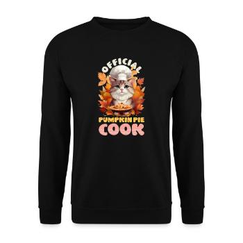 Thanksgiving Chef Official Pumpkin Pie Cook - Unisex Sweatshirt - black - Front - Alina (178cm) & Michal (187cm)