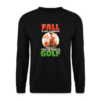 Thanksgiving Golf Fall Shorter Way Golf - Unisex Sweatshirt - black - Front - Alina (178cm) & Michal (187cm)