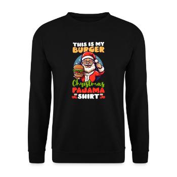 Burger Burger Tenue de pyjama Christmas Burger - Sweat-shirt Unisexe - noir - Devant - Alina (178cm) & Michal (187cm)