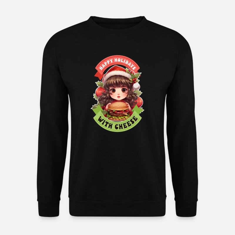 Burger de Noël au fromage - Sweat-shirt Unisexe - noir