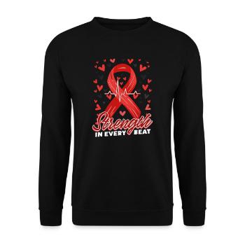 La prise de conscience des cardiopathies congénitales est la force de chaque battement - Sweat-shirt Unisexe - noir - Devant - Alina (178cm) & Michal (187cm)