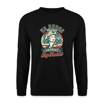 Infirmière VA Infirmière VA par devoir, patriote par cœur - Sweat-shirt Unisexe - noir - Devant - Alina (178cm) & Michal (187cm)