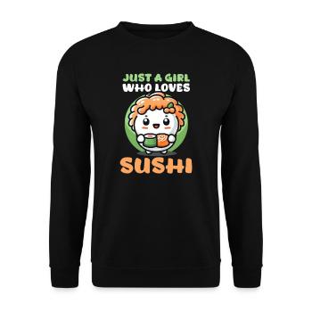 Sushi Roll Just A Girl Who Loves Sushi - Unisex Sweatshirt - black - Front - Alina (178cm) & Michal (187cm)