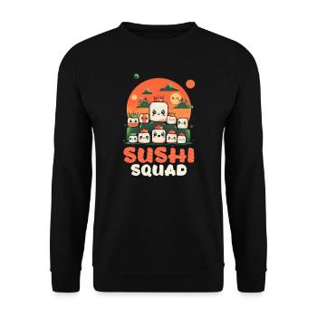 Sushi Roll Sushi Squad - Unisex Sweatshirt - black - Front - Alina (178cm) & Michal (187cm)