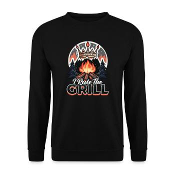Camp Chef I Rule The Grill - Unisex Pullover - Schwarz - Vorne - Alina (178cm) & Michal (187cm)