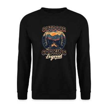 Camp Chef Outdoor-Kochlegende - Unisex Pullover - Schwarz - Vorne - Alina (178cm) & Michal (187cm)